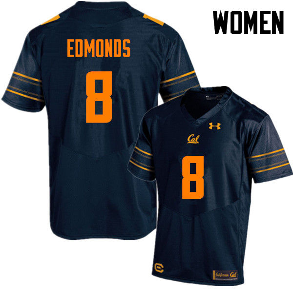 Women #8 Nygel Edmonds Cal Bears (California Golden Bears College) Football Jerseys Sale-Navy